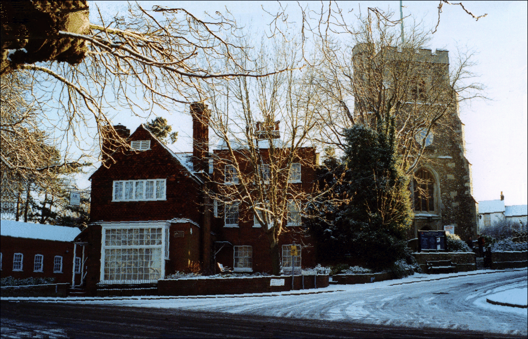 Haywards House next to St John's Church at the top of Pinner High Street 28 December 2000